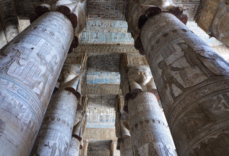 Dendara Temple Columns