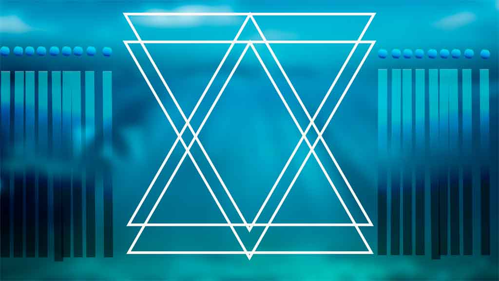 Minerva and the Star Gate Experience depicted through a turquoise Merkabah of light, illustrating the moment before contact described in Four Aliens and a Funeral and referenced in the blog Minerva: The Goddess, the Star Gate, and Assisi.