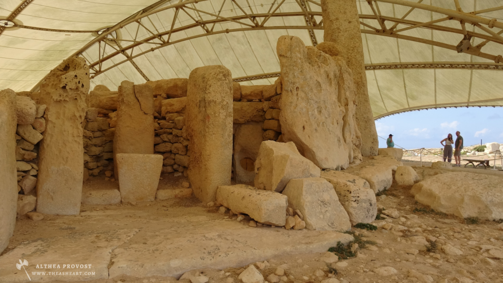 Stretched Beyond Human Proportion — This is the oracle hole inside Ħaġar Qim, photographed by Althea Provost during the 2019 Starseed Malta Adventure.