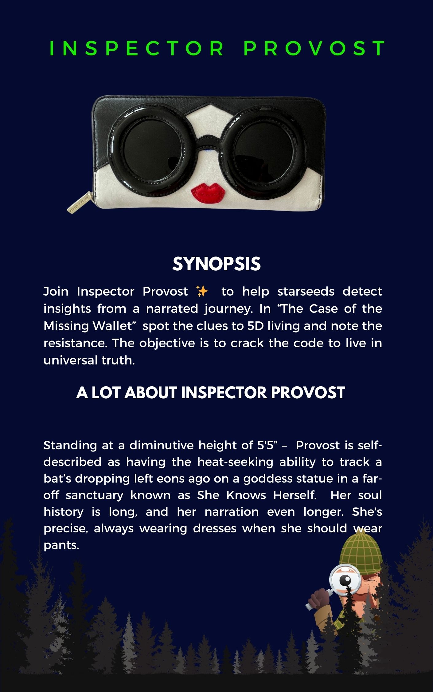 Inspector Provost written by Althea Provost, copyright 2024