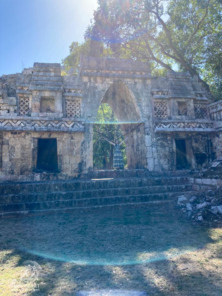 Althea Provost at Labna, Uxmal, Palanque