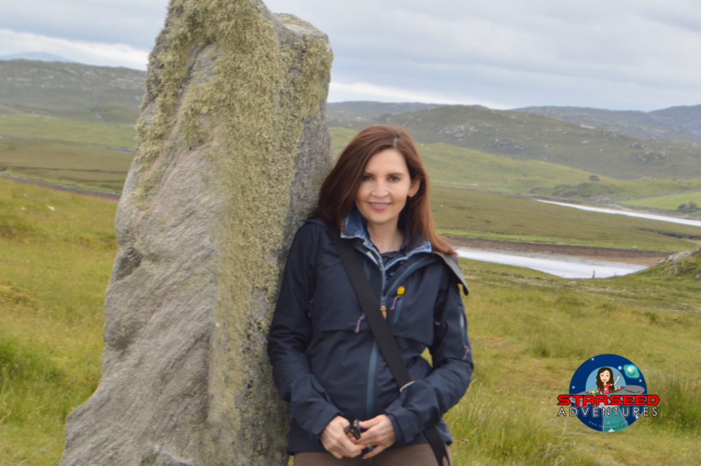 Starseed Scotland Adventure 2025 Althea Provost at Callanish III stone circle on the Isle of Lewis during Solstice pilgrimage