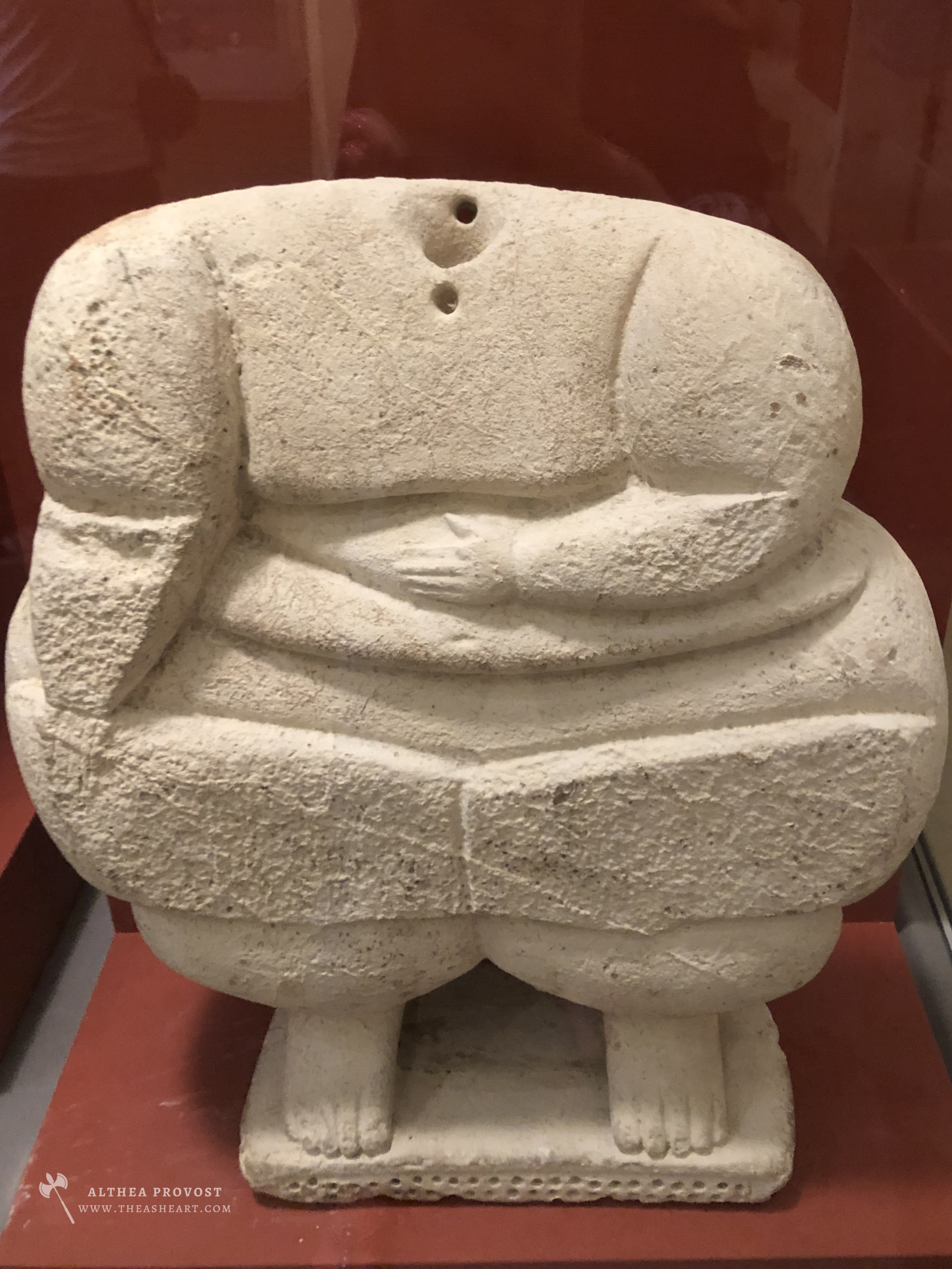 Stretched Beyond Human Proportion — The Hagar Qim “Twins,” photographed by Althea Provost during the 2019 Starseed Malta Adventure inside the National Museum of Archaeology in Valletta.
