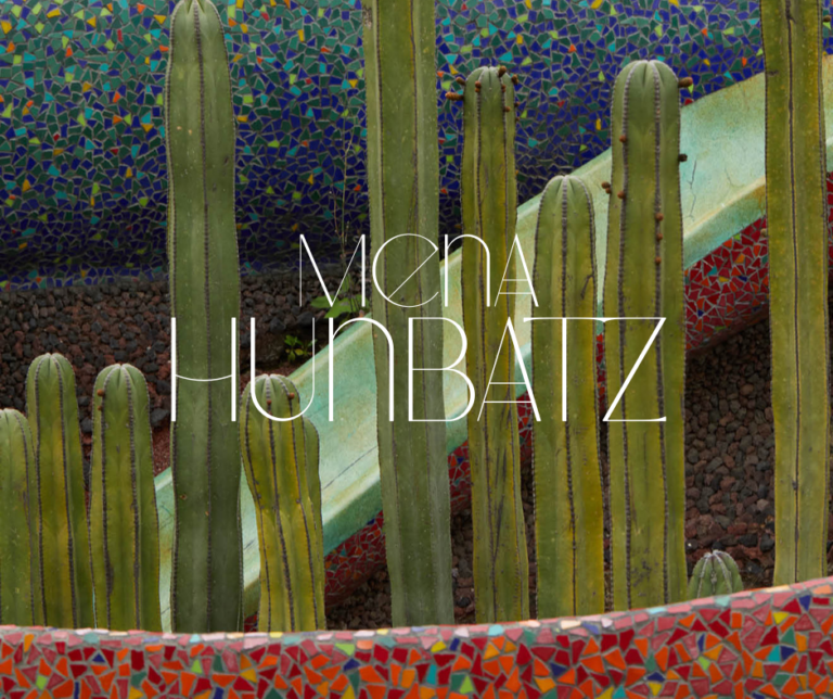 Mena Hunbatz featured tribute image with mosaic wall and cacti symbolizing Maya lineage and remembrance