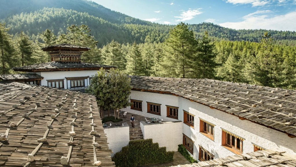 Starseed Bhutan Adventure with Althea Provost rooftop view at COMO Uma Paro.