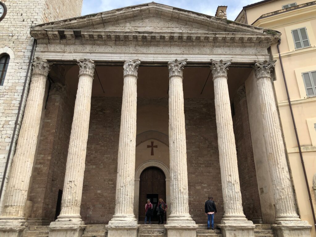 Saint Francis Walking Tour with Althea Provost at the Temple of Minerva in Assisi