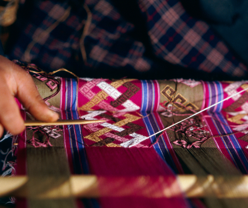 Starseed Bhutan Adventure weaving artisan creating traditional Bhutanese textiles by hand.