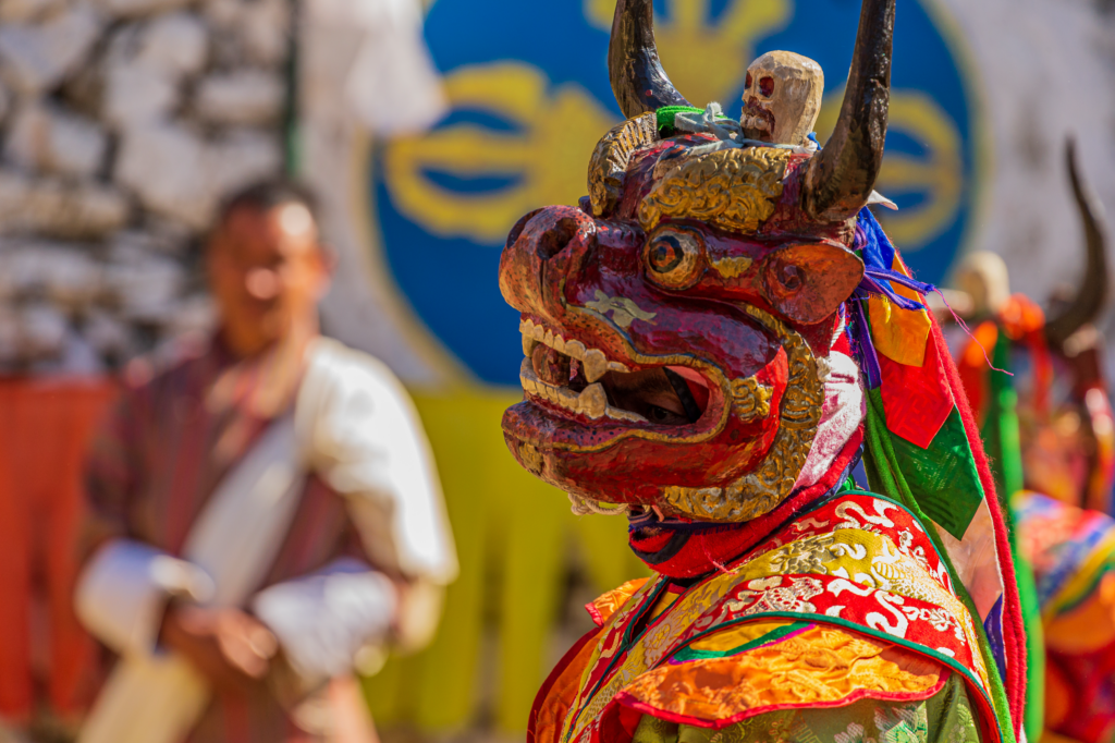 Starseed Bhutan Adventure with Althea Provost Bhutan festival dancer