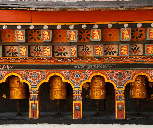 Starseed Bhutan Adventure with Althea Provost prayer wheels in Thimphu Bhutan